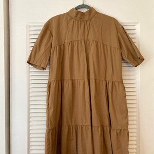 Everlane Tiered Mockneck Dress XS